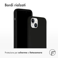Accezz Liquid Silicone Backcover Apple iPhone 15 Plus - Zwart
