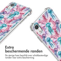 imoshion Design hoesje met koord iPhone Xr - Jellyfish Watercolor