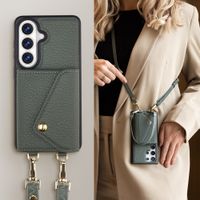 Selencia Sera Phone Case with Cord and Envelope Card Holder Samsung Galaxy S26 - Sage Green