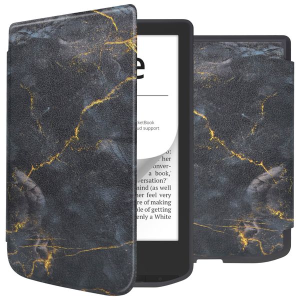 imoshion Design Slim Soft Case Sleepcover Pocketbook Verse / Verse Pro / Vivlio Light / Light HD - Black Marble