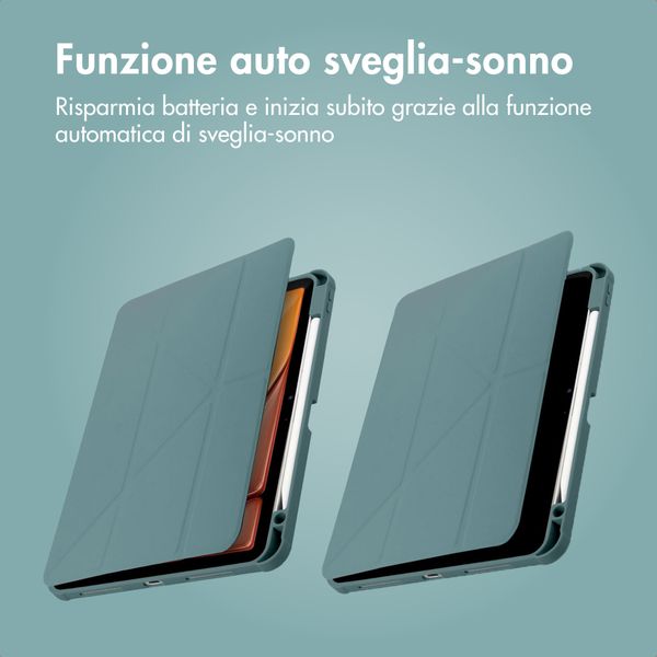 imoshion Origami Bookcase Apple iPad 11 (2025) 11 inch A16 / iPad 10 (2022) 10.9 inch - Donkergroen
