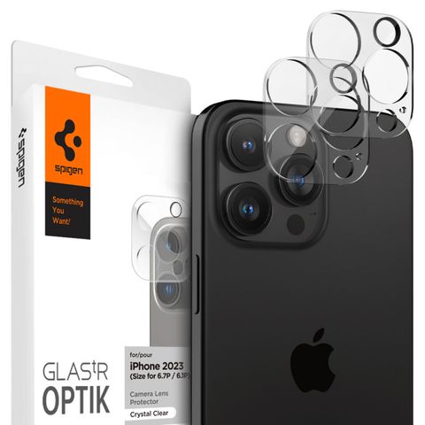 Spigen GLAStR Optik Camera Lens Protector - Camera eiland bescherming (2-pack) Apple iPhone 16 Pro (Max) / 15 Pro (Max) / 14 Pro (Max)