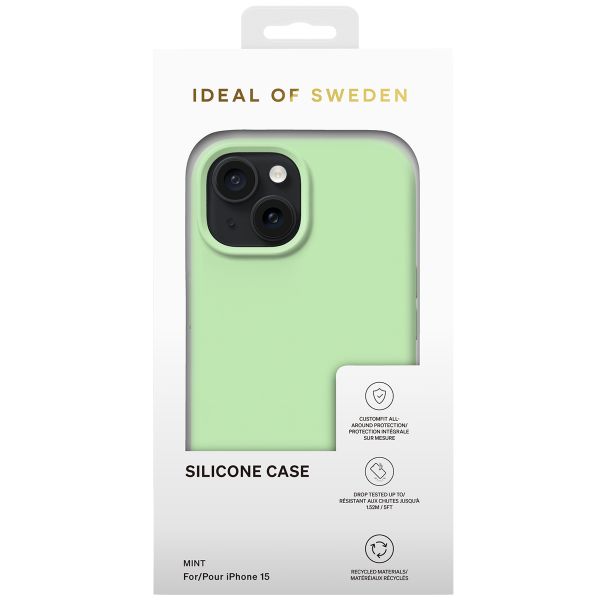 iDeal of Sweden Silicone Case iPhone 15 - Mint