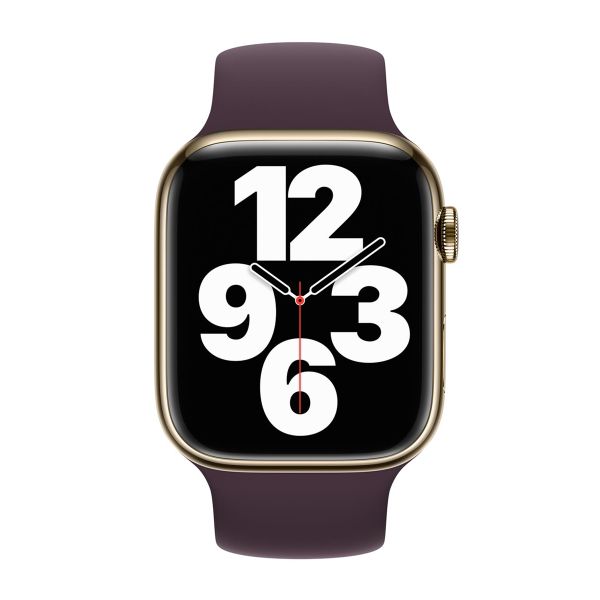 Apple Siliconen solobandje Apple Watch | 38/40/41/42 mm - Maat 5 - Dark Cherry