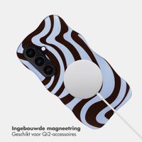 Selencia Vivid Wavy Backcover met MagSafe Samsung Galaxy S26 - Dream Swirl Chocolate