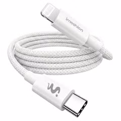 imoshion Braided USB-C naar Lightning kabel 30W - 1 meter - Wit
