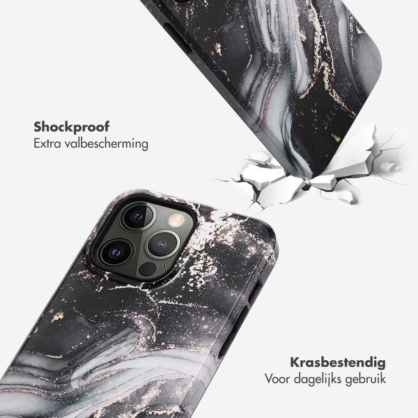 Selencia Vivid Tough Backcover iPhone 14 Pro Max - Chic Marble Black