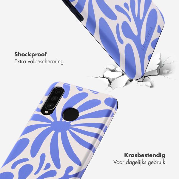 Selencia Vivid Tough Backcover Huawei P30 Lite - Modern Bloom Sapphire Blue