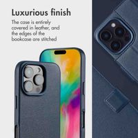Accezz 2-in-1 Leather Bookcase with MagSafe Apple iPhone 16 Pro Max - Nightfall Blue
