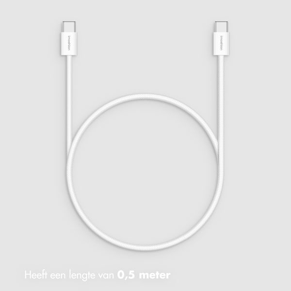 imoshion USB-C naar USB-C kabel - Braided - 0,5 meter - Wit