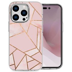 imoshion Design hoesje iPhone 14 Pro - Grafisch Koper / Roze