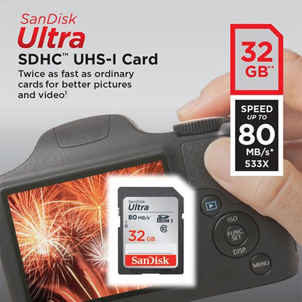 SanDisk Ultra 32GB SDHC UHS-I geheugenkaart