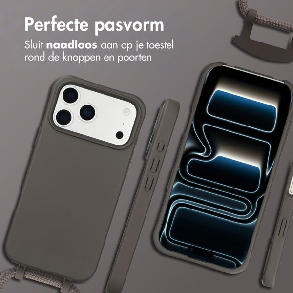 imoshion Color Backcover met afneembaar koord met MagSafe Apple iPhone 17 Pro Max - Black Coffee
