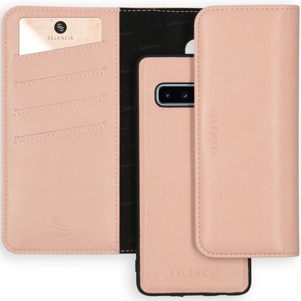 Selencia Eny Uitneembare Vegan Lederen Clutch Galaxy S10 - Roze