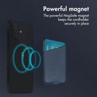 Accezz Leather Card Holder - Compatible with MagSafe and Qi2 - Nightfall Blue