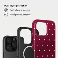 Selencia Vivid Back Cover with MagSafe Apple iPhone 16 Pro - Happy Dots Burgundy