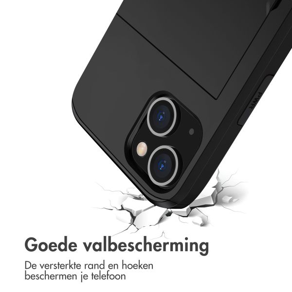 imoshion Backcover met pasjeshouder iPhone 13 Mini - Zwart