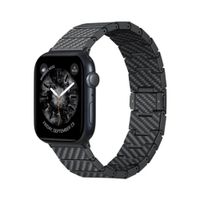 Pitaka Carbon Fiber bandje Apple Watch | 44/45/46/49 mm - Modern Carbon Black
