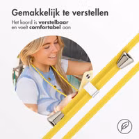 imoshion Siliconen design hoesje met koord Apple iPhone 14 Pro - Flower Yellow