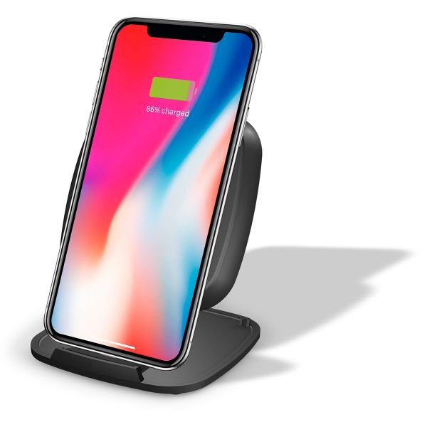 Zens Fast Wireless Charger Stand - Draadloze oplader - Met laadkabel - 10 Watt - Zwart