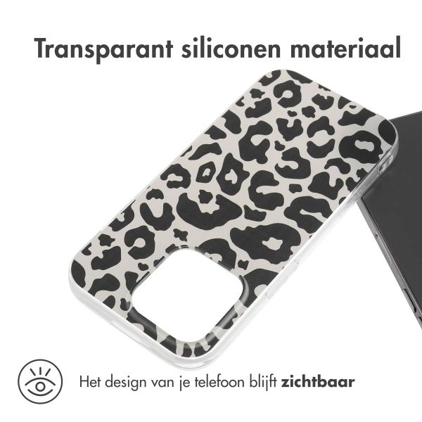 imoshion Design hoesje iPhone 14 Pro - Leopard Transparent