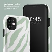 Selencia Vivid Tough Backcover iPhone 11 - Colorful Zebra Sage Green