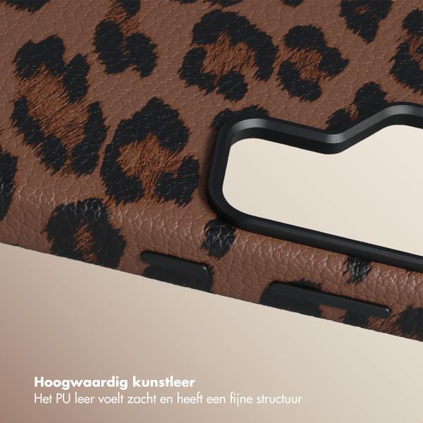 Selencia Sabi Backcover Panterprint met MagSafe Samsung Galaxy S26 Ultra - Mocha Brown