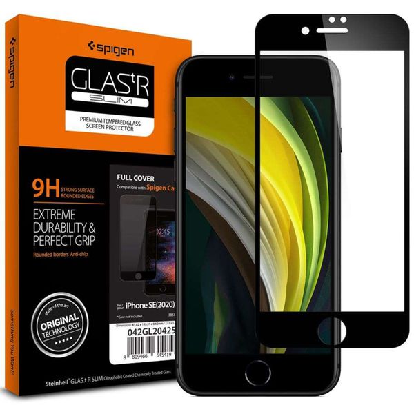 Spigen GLAStR Screenprotector iPhone SE (2022 / 2020) / 8 / 7 - Zwart