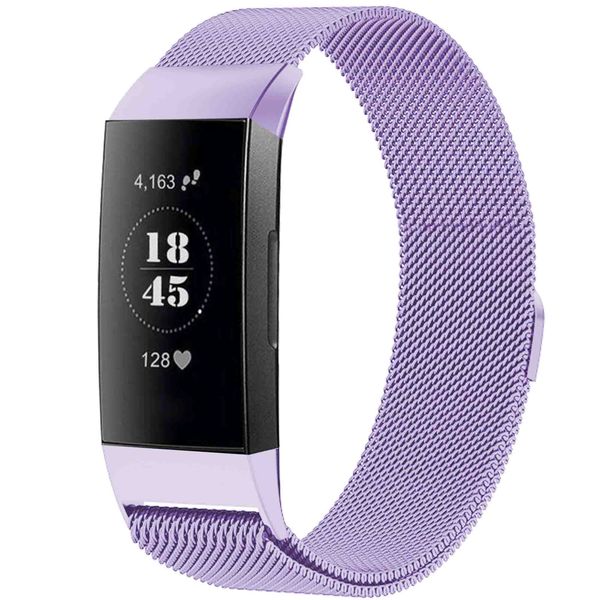 imoshion Milanees magnetisch bandje Fitbit Charge 3 / 4 - Maat S - Paars