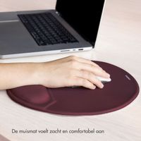 imoshion Ergonomische muismat - Muismat met polssteun - 30 x 25 cm - Bordeaux