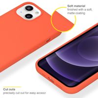 Accezz Liquid Silicone Backcover iPhone 13 - Nectarine