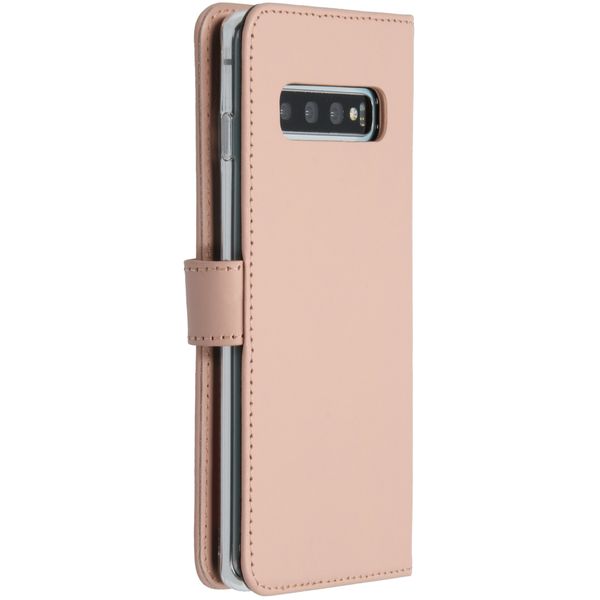 Selencia Echt Leren Bookcase Samsung Galaxy S10 - Dusty Pink