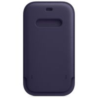 Apple Leather Sleeve MagSafe Apple iPhone 12 (Pro) - Deep Violet