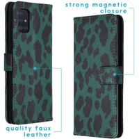 imoshion Design Softcase Bookcase Samsung Galaxy A51 - Green Leopard