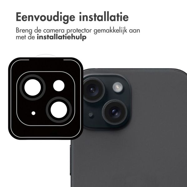imoshion 2 Pack Camera lens protector Apple iPhone 15 / 15 Plus - Black