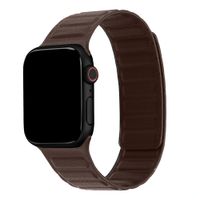 Accezz Magnetisch echt lederen bandje Apple Watch | 44/45/46/49 mm - Chocolate Brown