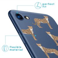 imoshion Design hoesje iPhone SE (2022 / 2020) / 8 / 7 - Luipaard - Blauw