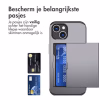 imoshion Backcover met pasjeshouder Apple iPhone 15 - Grijs