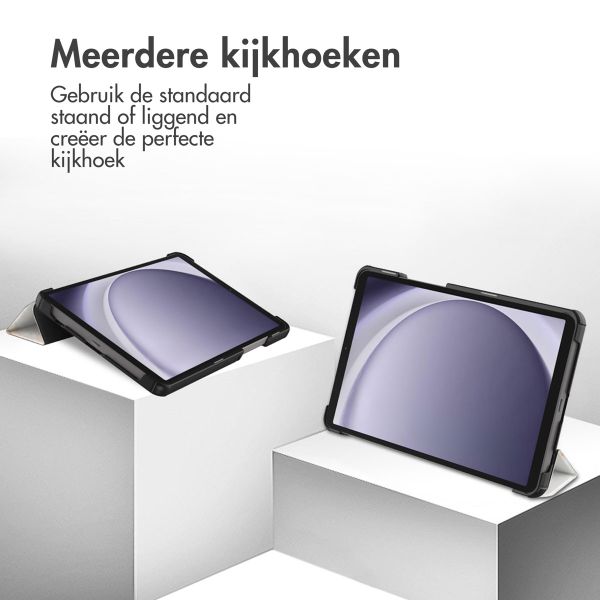 imoshion Design Trifold Bookcase Samsung Galaxy Tab A11 / A9 8.7 inch - White Marble