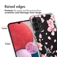 imoshion Design hoesje Samsung Galaxy A13 (4G) - Bloem - Roze