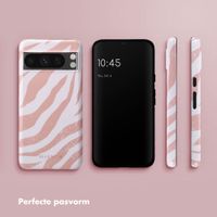 Selencia Vivid Tough Backcover Google Pixel 8 Pro - Colorful Zebra Old Pink