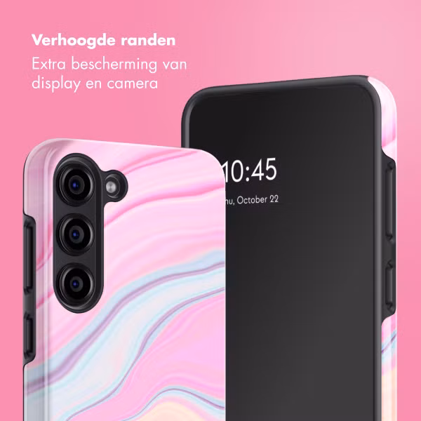 Selencia Vivid Backcover Samsung Galaxy S23 - Pastel Lipstick Marble