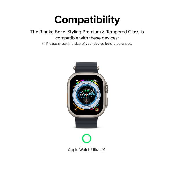 Ringke Bezel Styling + Screenprotector Apple Watch Ultra - 49 mm - Knurling Titanium