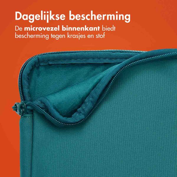 imoshion Laptop hoes 14 inch - Laptopsleeve met vak - Petrol Green