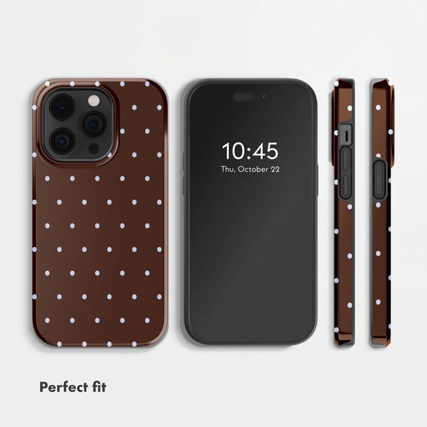 Selencia Vivid Case Apple iPhone 14 Pro - Happy Dots Chocolate
