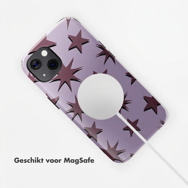 Selencia Vivid Backcover met MagSafe Apple iPhone 13 - Stars Plum Lilac