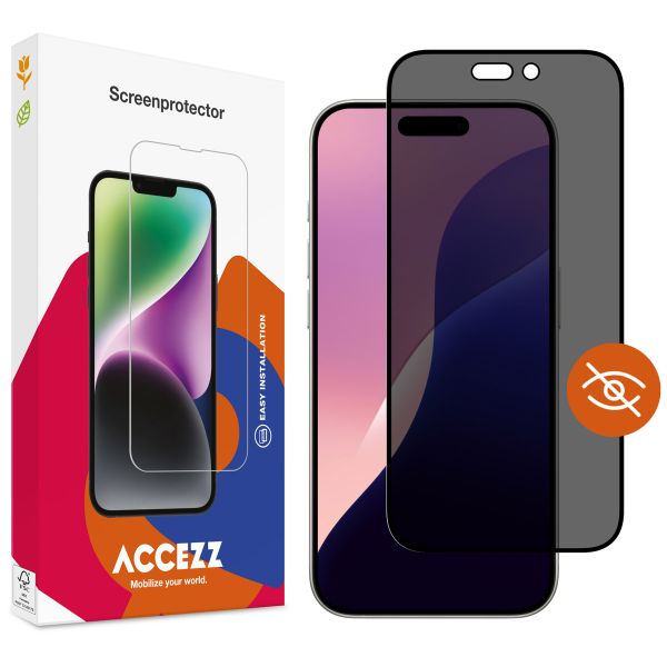 Accezz Gehard Glas Privacy Screenprotector iPhone 16 Pro Max