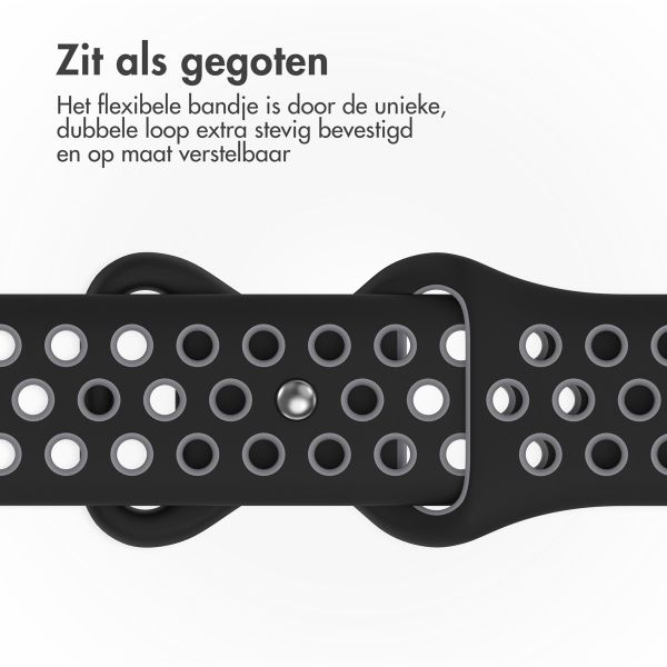 imoshion Sport⁺ bandje Apple Watch Series 1 t/m 11 / SE / Ultra (44/45/46/49 mm) - Maat S/M - Black & Anthracite