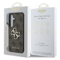 Guess 4G Metal Logo Backcover Samsung Galaxy S25 - Bruin