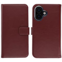 Selencia Echt Leren Bookcase Apple iPhone 16 - Burgundy